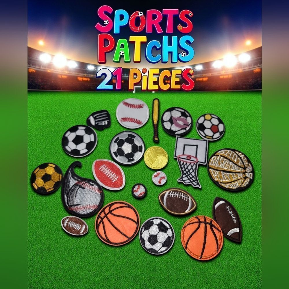 Sports Patches Set - 21 Pieces
